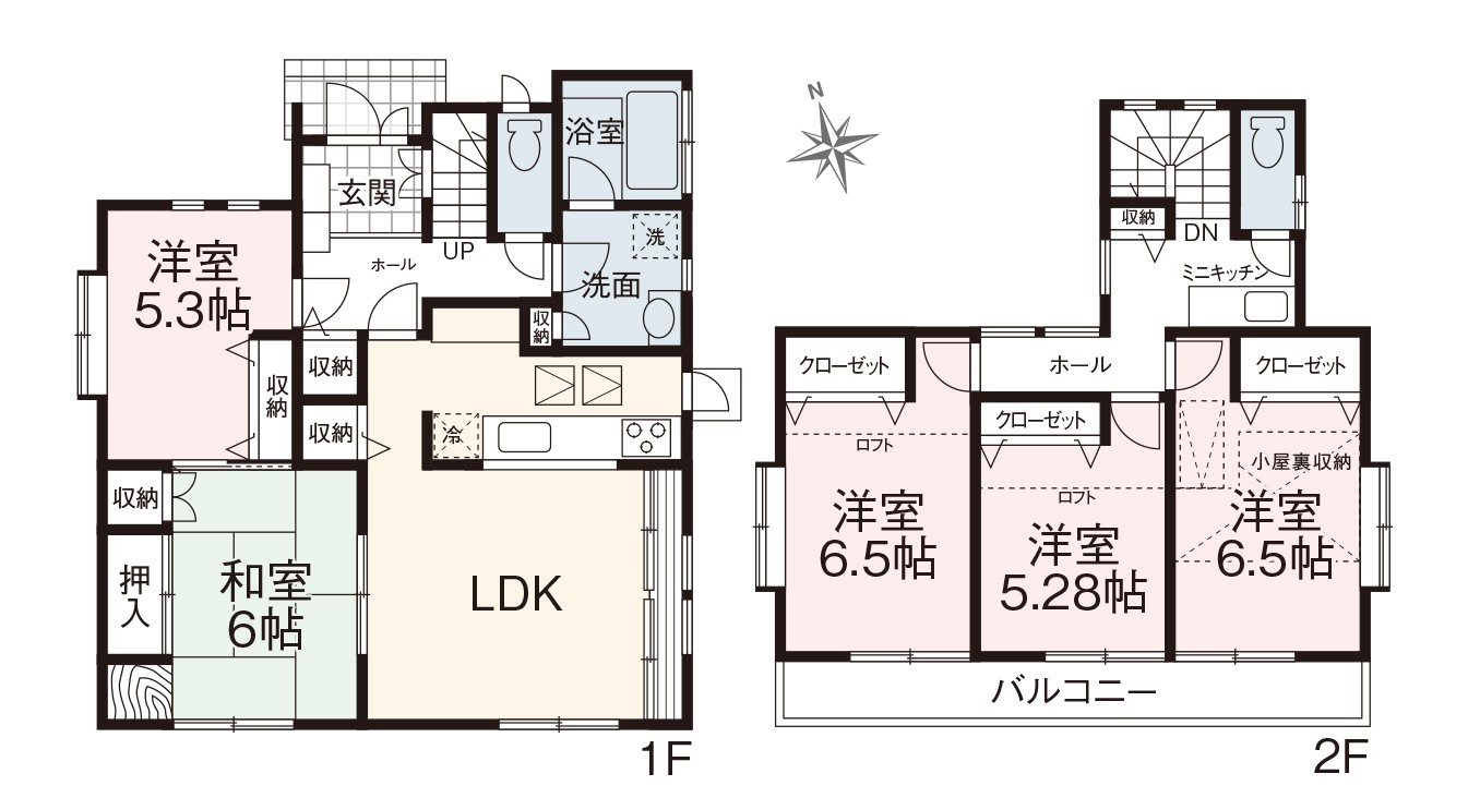 ５LDK　お部屋をスッキリ保つ小屋裏収納が嬉しい邸宅です！