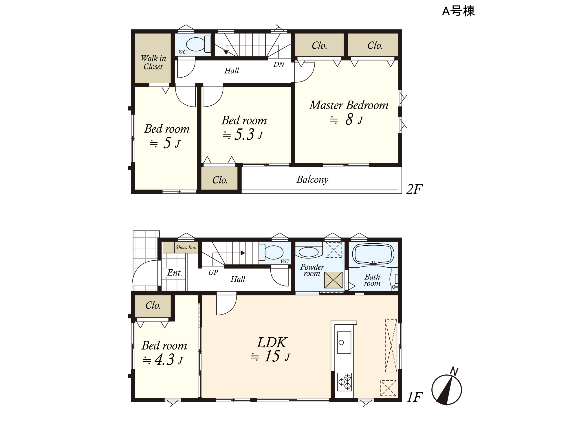 (建物プラン例)丁寧な打ち合わせにてヒアリングを行いお客様のお好きな間取をプランニングいただけます。