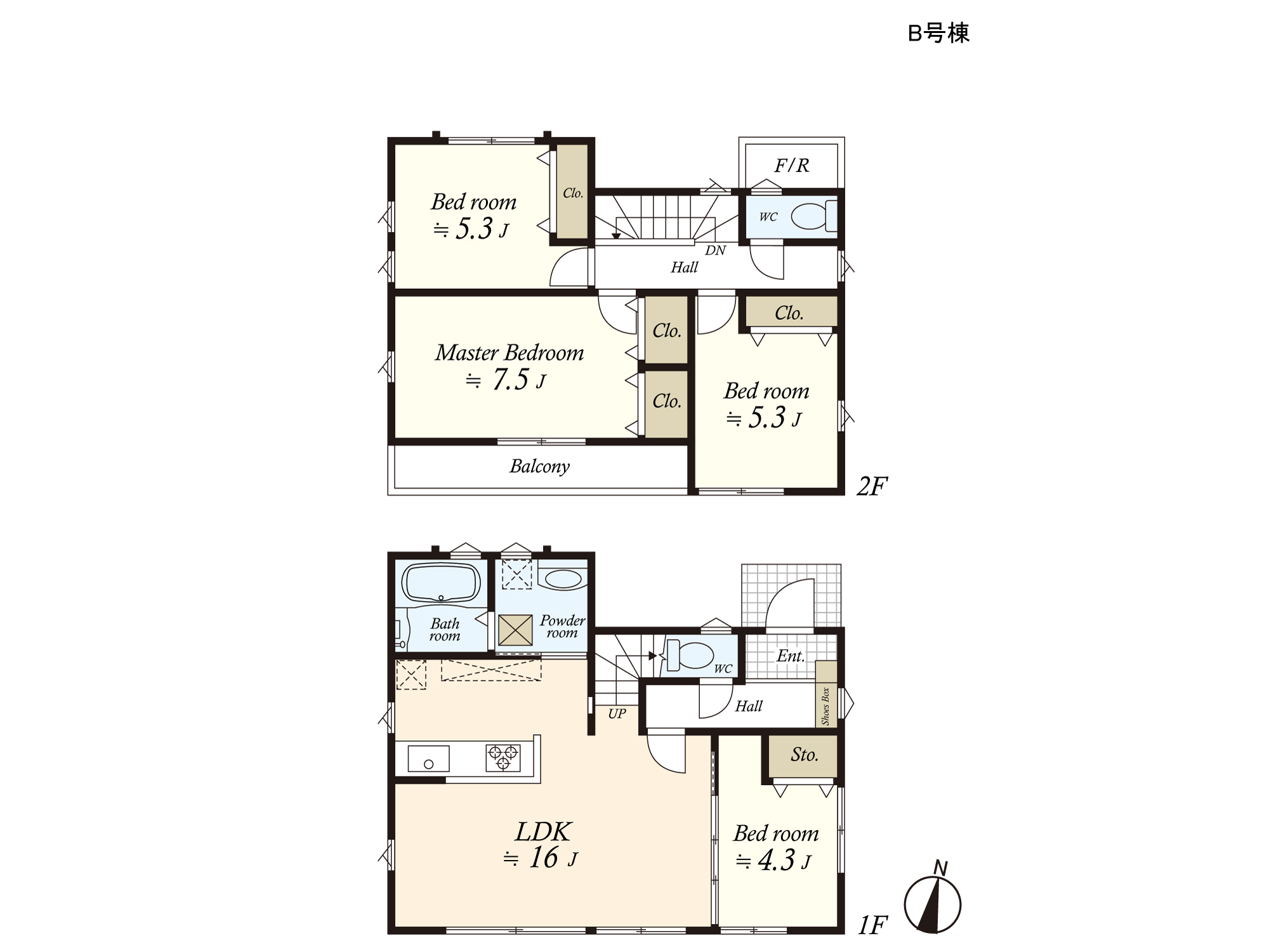 （建物プラン例）丁寧な打ち合わせにてヒアリングを行い、お客様のお好きな間取をプランニングいたします。